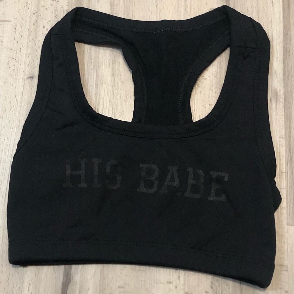 “His Babe” sports bra